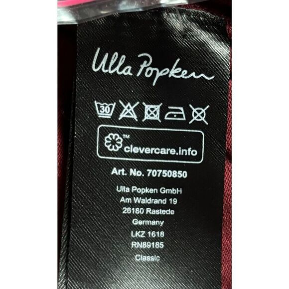 Ulla Popken Tunic Plus Size 20/22 Crushed Velvet Burgundy Beaded Glam Elegant - Picture 8 of 9